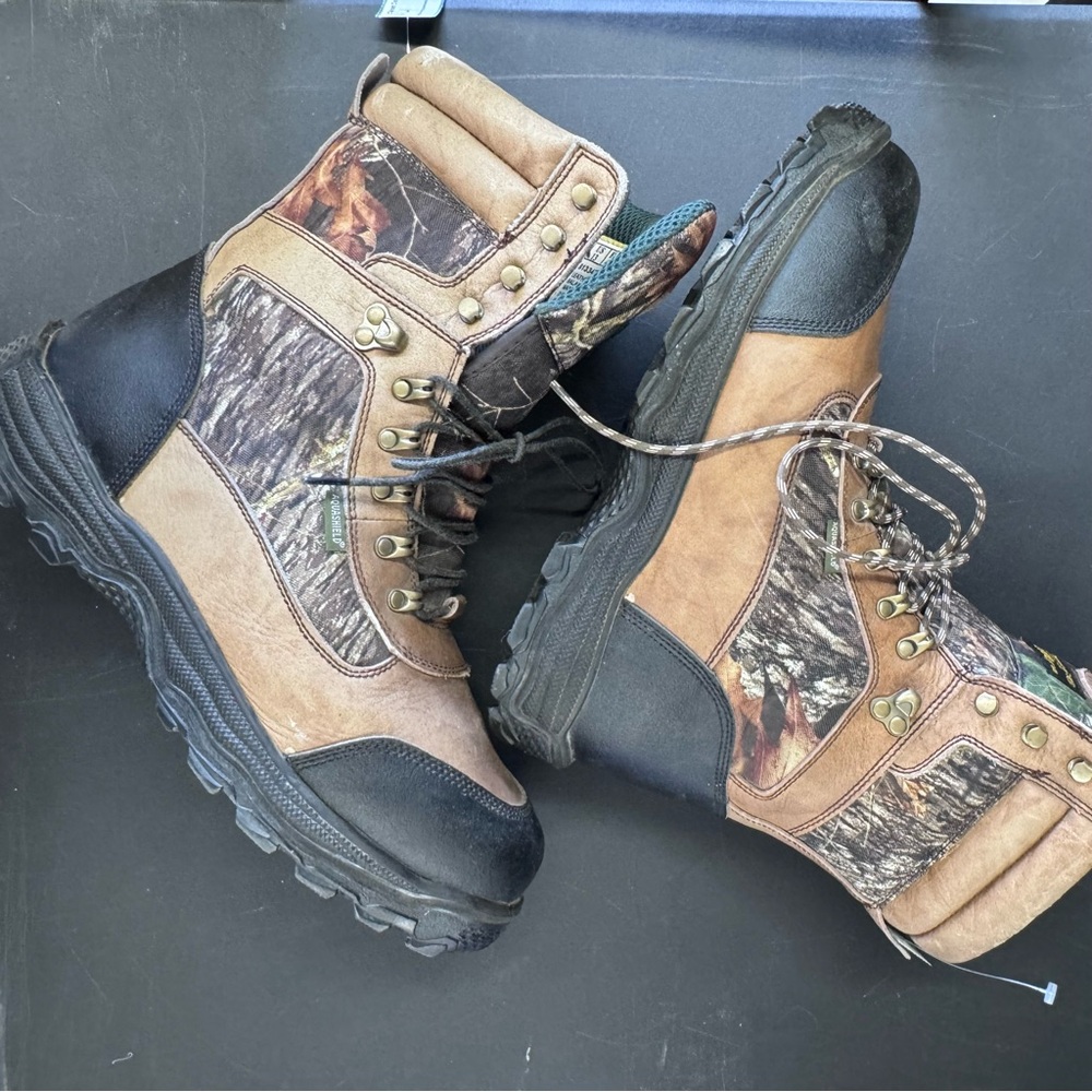 Trekker Aquashield 2000 gram insulated leather camo hunting boots